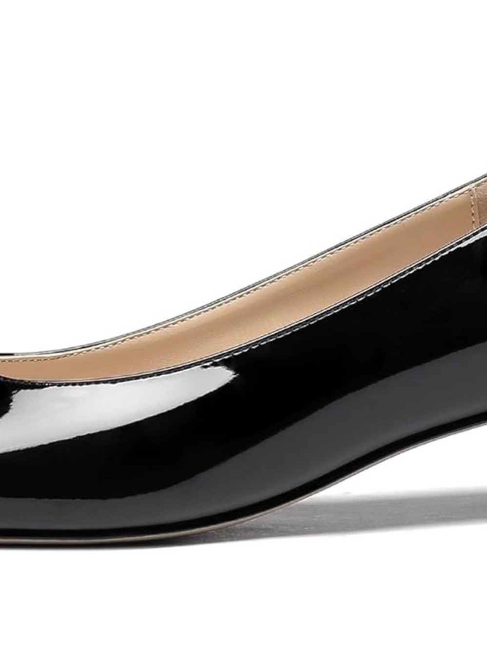 WAYDERNS Black Patent Square-Toe Flat with Silver Buckle size 12 - Picture 3 of 5